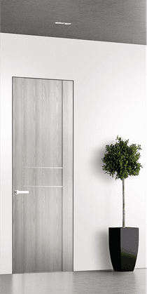 AVON 01 2HN RIBEIRA ASH DOUBLE INVISIBLE METAL FRAME BELLDINNI MODERN INTERIOR DOOR - 1