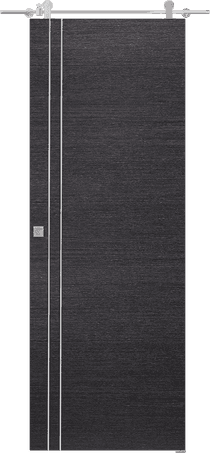 AVANTI 2V BLACK APRICOT DOUBLE BARN BELLDINNI MODERN INTERIOR DOOR - 1