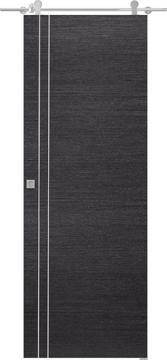 AVANTI 2V BLACK APRICOT DOUBLE BARN BELLDINNI MODERN INTERIOR DOOR - 1