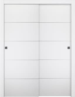 PALLADIO 4H BIANCO NOBLE BYPASS BELLDINNI MODERN INTERIOR DOOR - 1