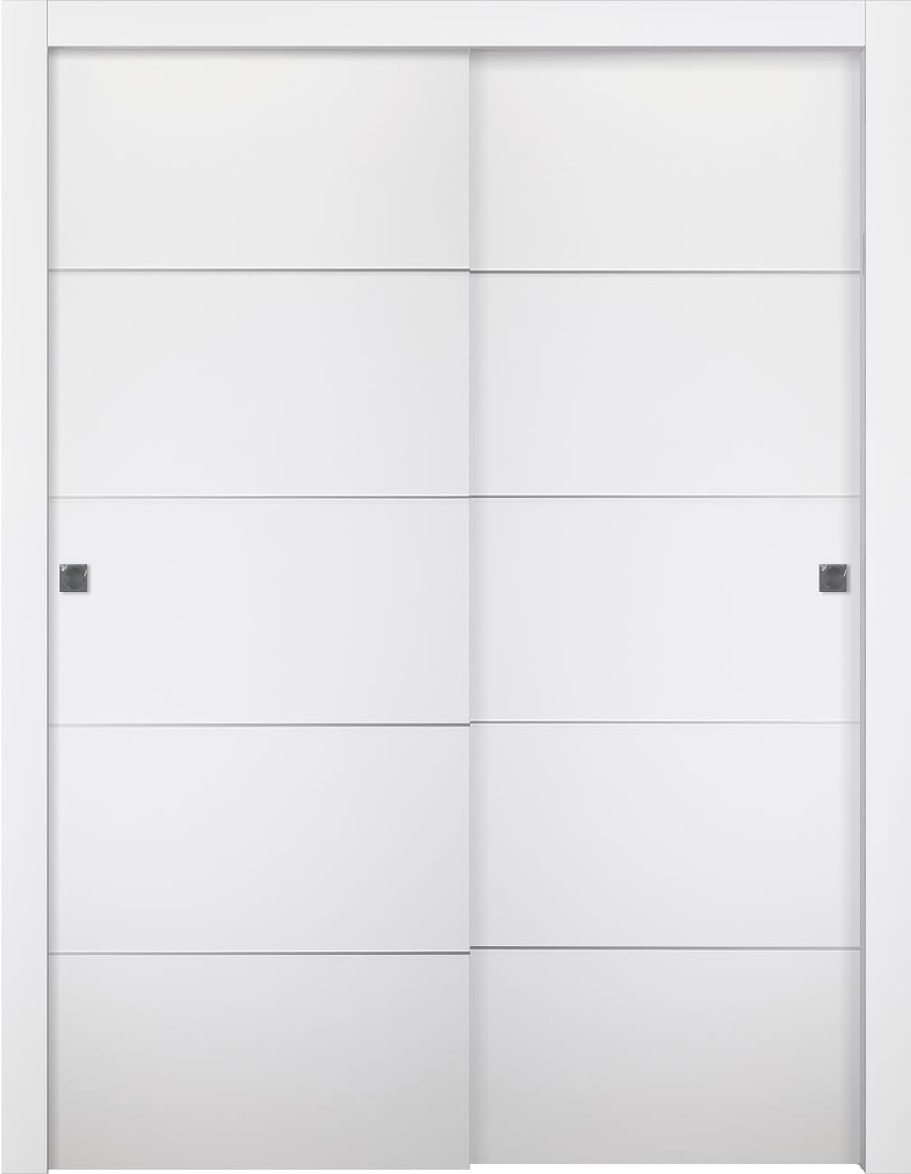 PALLADIO 4H BIANCO NOBLE BYPASS BELLDINNI MODERN INTERIOR DOOR - 1