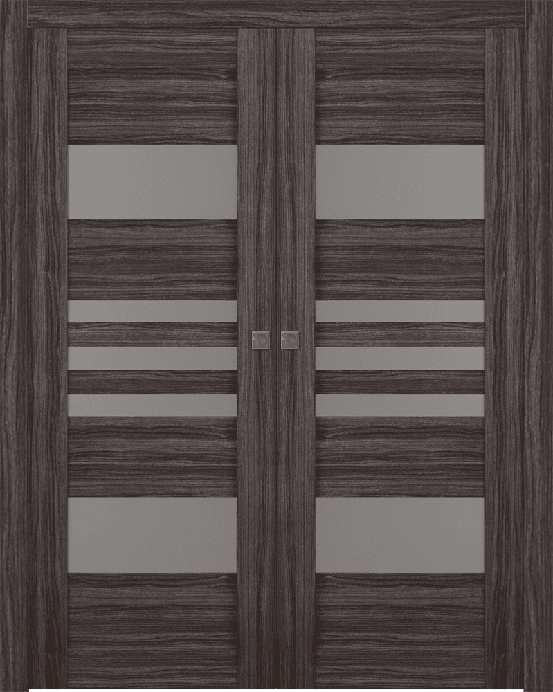 LETI VETRO GRAY OAK DOUBLE POCKET BELLDINNI MODERN INTERIOR DOOR - 10