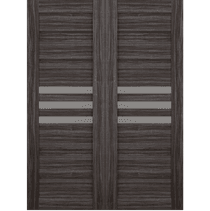 DOME VETRO GRAY OAK BYPASS BELLDINNI MODERN INTERIOR DOOR - 2