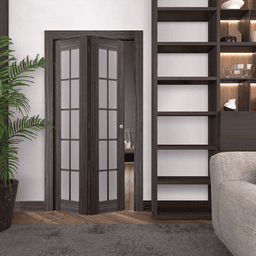 PALLADIO 10 LITE VETRO GRAY OAK BI-FOLD BELLDINNI MODERN INTERIOR DOOR - 2