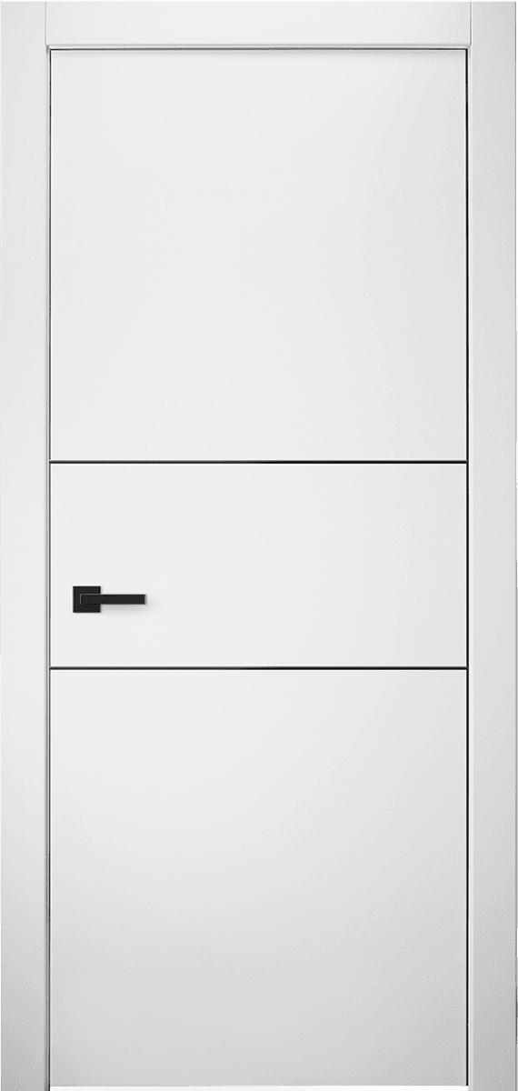 OPTIMA 2H BLACK SNOW WHITE SWING DOORS BELLDINNI MODERN INTERIOR DOOR - 1