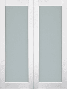 SMART PRO 207 VETRO POLAR WHITE DOUBLE BARN BELLDINNI MODERN INTERIOR DOOR - 2