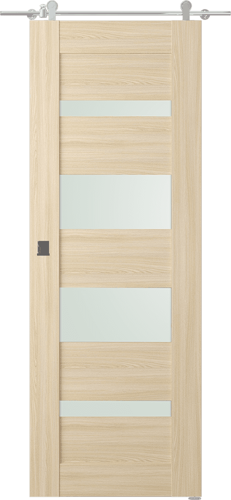 AVON 07-01 VETRO LOIRE ASH DOUBLE BARN DOORS BELLDINNI MODERN INTERIOR DOOR - 1