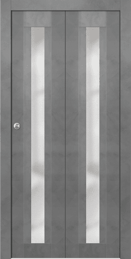 AVON 101 VETRO DARK URBAN DOUBLE BI-FOLD DOORS BELLDINNI MODERN INTERIOR DOOR - 1