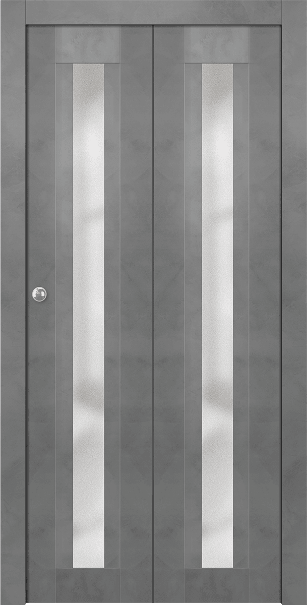 AVON 101 VETRO DARK URBAN DOUBLE BI-FOLD DOORS BELLDINNI MODERN INTERIOR DOOR - 1