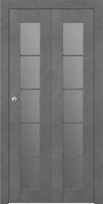 AVON 5 LITE VETRO DARK URBAN BI-FOLD BELLDINNI MODERN INTERIOR DOOR - 1