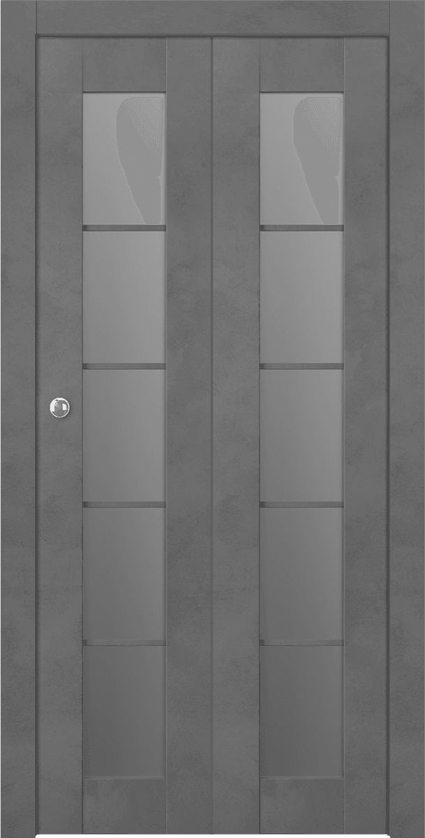 AVON 5 LITE VETRO DARK URBAN BI-FOLD BELLDINNI MODERN INTERIOR DOOR - 1
