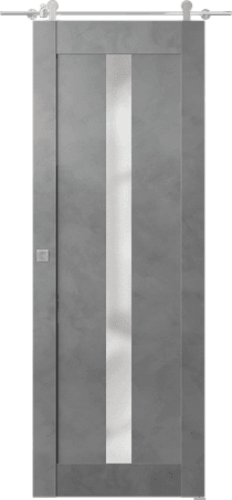 AVON 101 VETRO DARK URBAN DOUBLE BARN DOORS BELLDINNI MODERN INTERIOR DOOR - 1