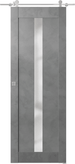 AVON 101 VETRO DARK URBAN DOUBLE BARN DOORS BELLDINNI MODERN INTERIOR DOOR - 1