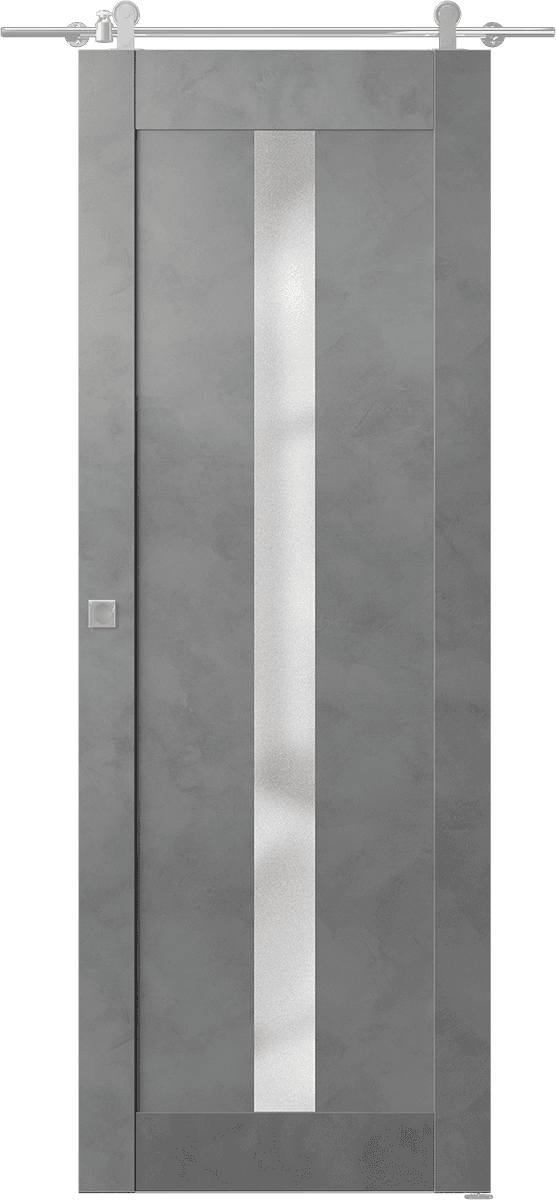 AVON 101 VETRO DARK URBAN DOUBLE BARN DOORS BELLDINNI MODERN INTERIOR DOOR - 1