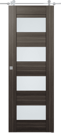 DELLA VETRO GRAY OAK BARN BELLDINNI MODERN INTERIOR DOOR - 1