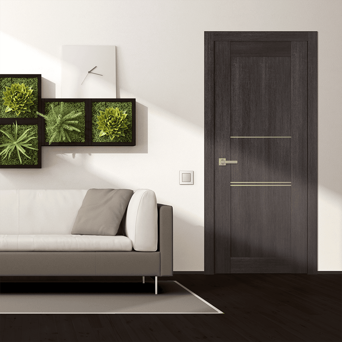 AVON 07 3H GOLD VERALINGA OAK POCKET BELLDINNI MODERN INTERIOR DOOR - 2