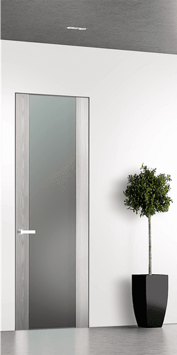 AVON 202 VETRO RIBEIRA ASH DOUBLE INVISIBLE METAL FRAME BELLDINNI MODERN INTERIOR DOOR - 1