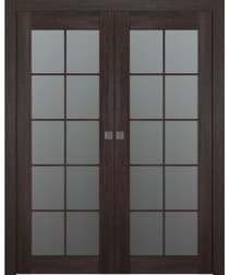 AVON 10 LITE VETRO VERALINGA OAK DOUBLE POCKET BELLDINNI MODERN INTERIOR DOOR - 1
