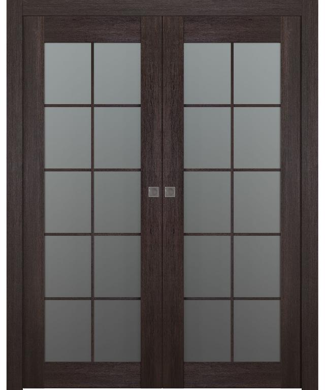 AVON 10 LITE VETRO VERALINGA OAK DOUBLE POCKET BELLDINNI MODERN INTERIOR DOOR