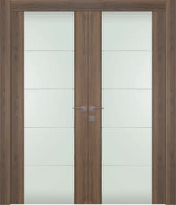 AVON 202 4H VETRO PECAN NUTWOOD CLOSET DOORS BELLDINNI MODERN INTERIOR DOOR - 1