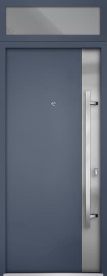 Single Modern Steel Exterior Door Deux 0729 - 4