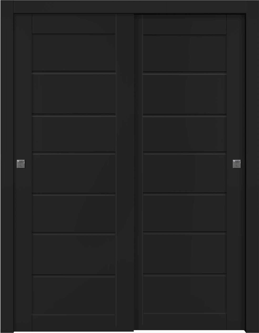 ALDA BLACK MATTE BYPASS BELLDINNI MODERN INTERIOR DOOR - 1