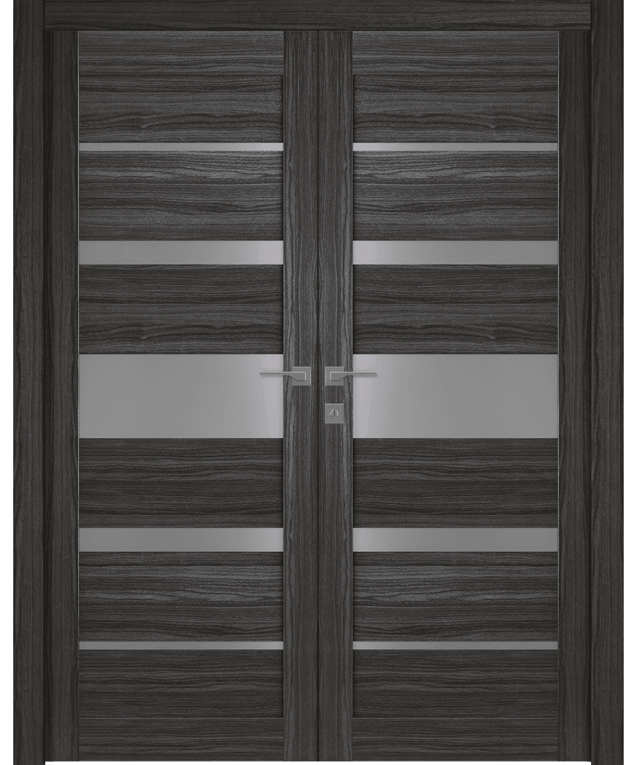 KINA VETRO GRAY OAK DOUBLE DOORS BELLDINNI MODERN INTERIOR DOOR - 1