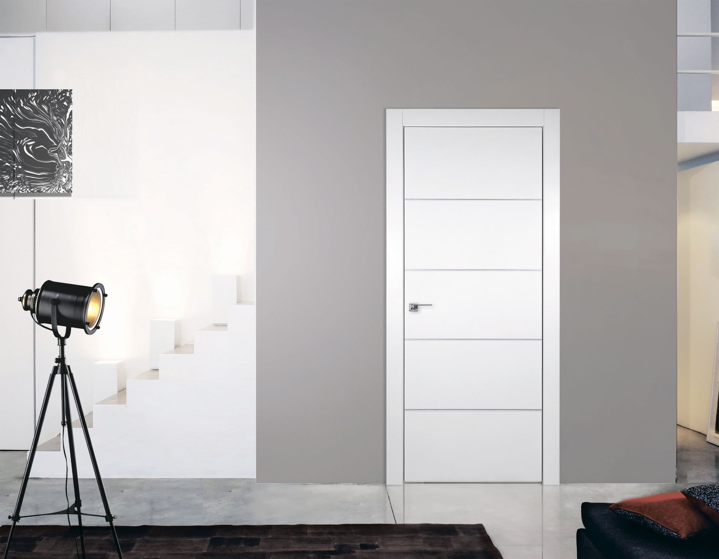 SMART PRO 4H POLAR WHITE SWING BELLDINNI MODERN INTERIOR DOOR - 2