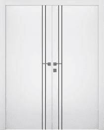 SMART PRO 2V BLACK POLAR WHITE DOUBLE DOORS BELLDINNI MODERN INTERIOR DOOR - 1