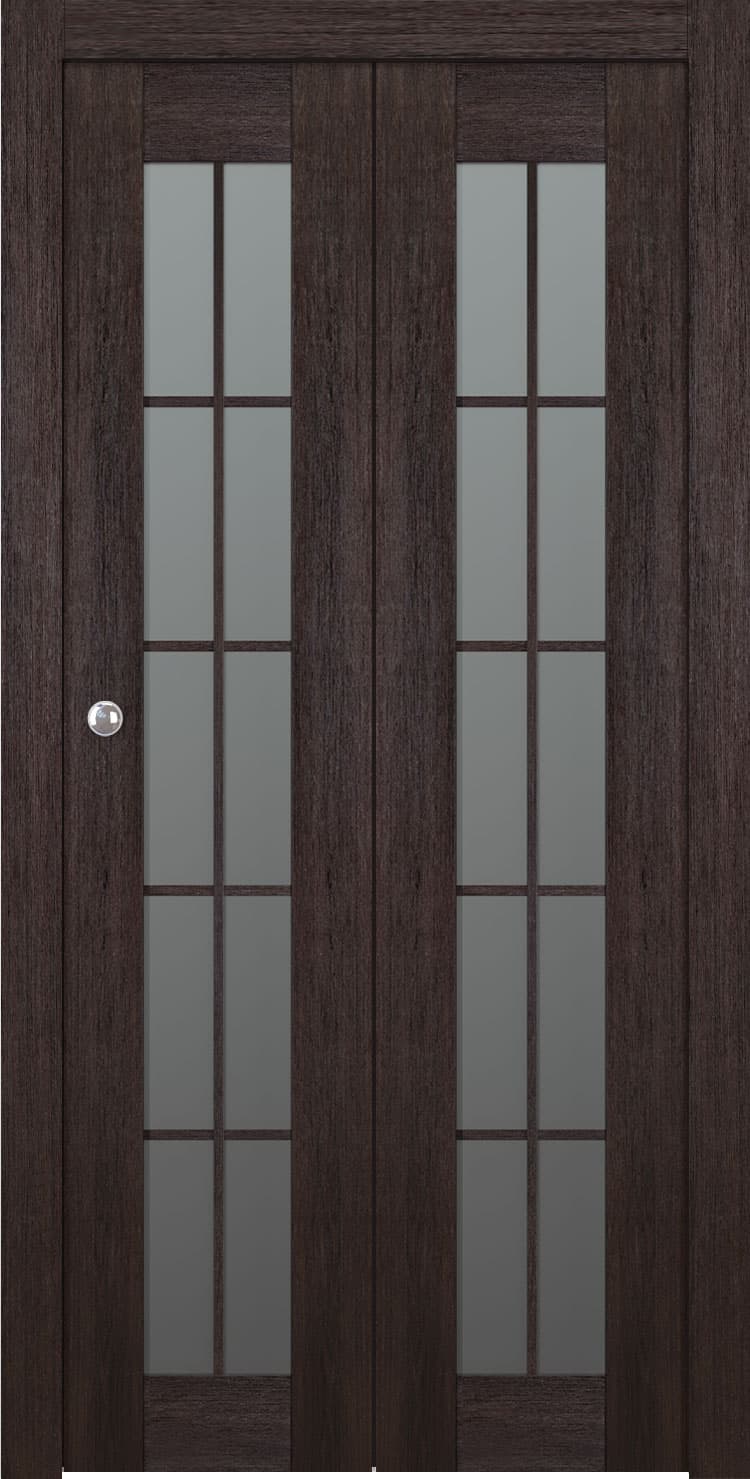 AVON 10 LITE VETRO VERALINGA OAK BI-FOLD BELLDINNI MODERN INTERIOR DOOR - 1