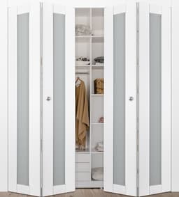 PALLADIO 207 VETRO BIANCO NOBLE DOUBLE BI-FOLD BELLDINNI MODERN INTERIOR DOOR - 1
