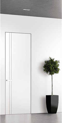 SMART PRO 2V POLAR WHITE INVISIBLE METAL FRAME BELLDINNI MODERN INTERIOR DOOR - 1