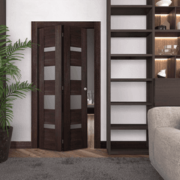 AVON 07-01 VETRO VERALINGA OAK BI-FOLD BELLDINNI MODERN INTERIOR DOOR - 2