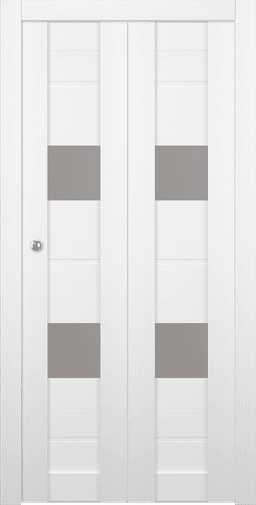 VITA VETRO BIANCO NOBLE BI-FOLD BELLDINNI MODERN INTERIOR DOOR - 1