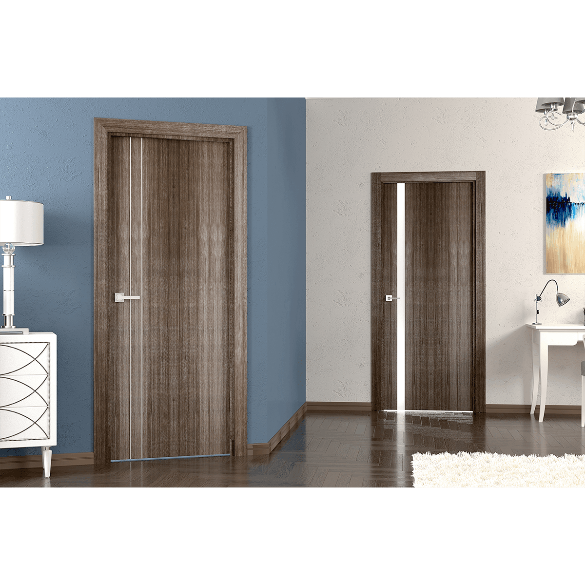 UNICA 2V GRAY OAK SWING BELLDINNI MODERN INTERIOR DOOR - 2
