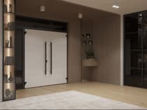 Double metal-aluminum modern exterior door Dekton 0118 8ft - 9