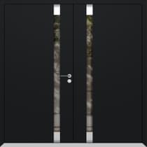 Double metal-aluminum modern exterior door Cynex 6777 8ft - 1