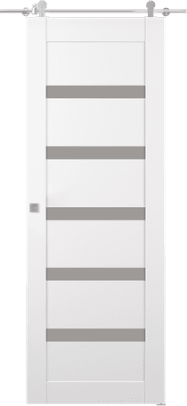 LEORA VETRO SNOW WHITE BARN BELLDINNI MODERN INTERIOR DOOR - 1