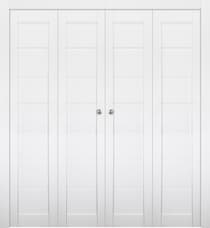 ALDA BIANCO NOBLE DOUBLE BI-FOLD BELLDINNI MODERN INTERIOR DOOR - 1