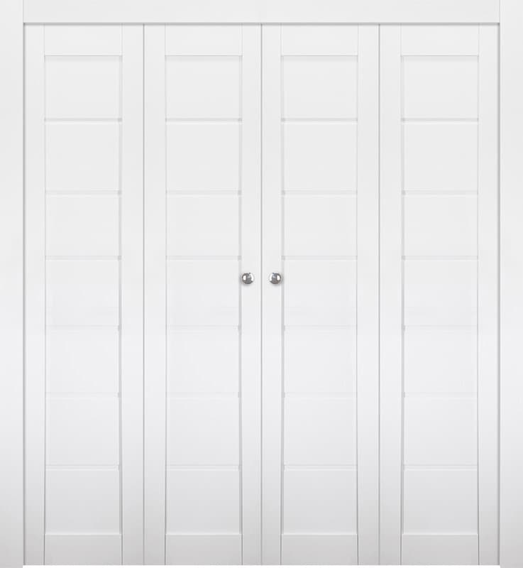 ALDA BIANCO NOBLE DOUBLE BI-FOLD BELLDINNI MODERN INTERIOR DOOR - 1