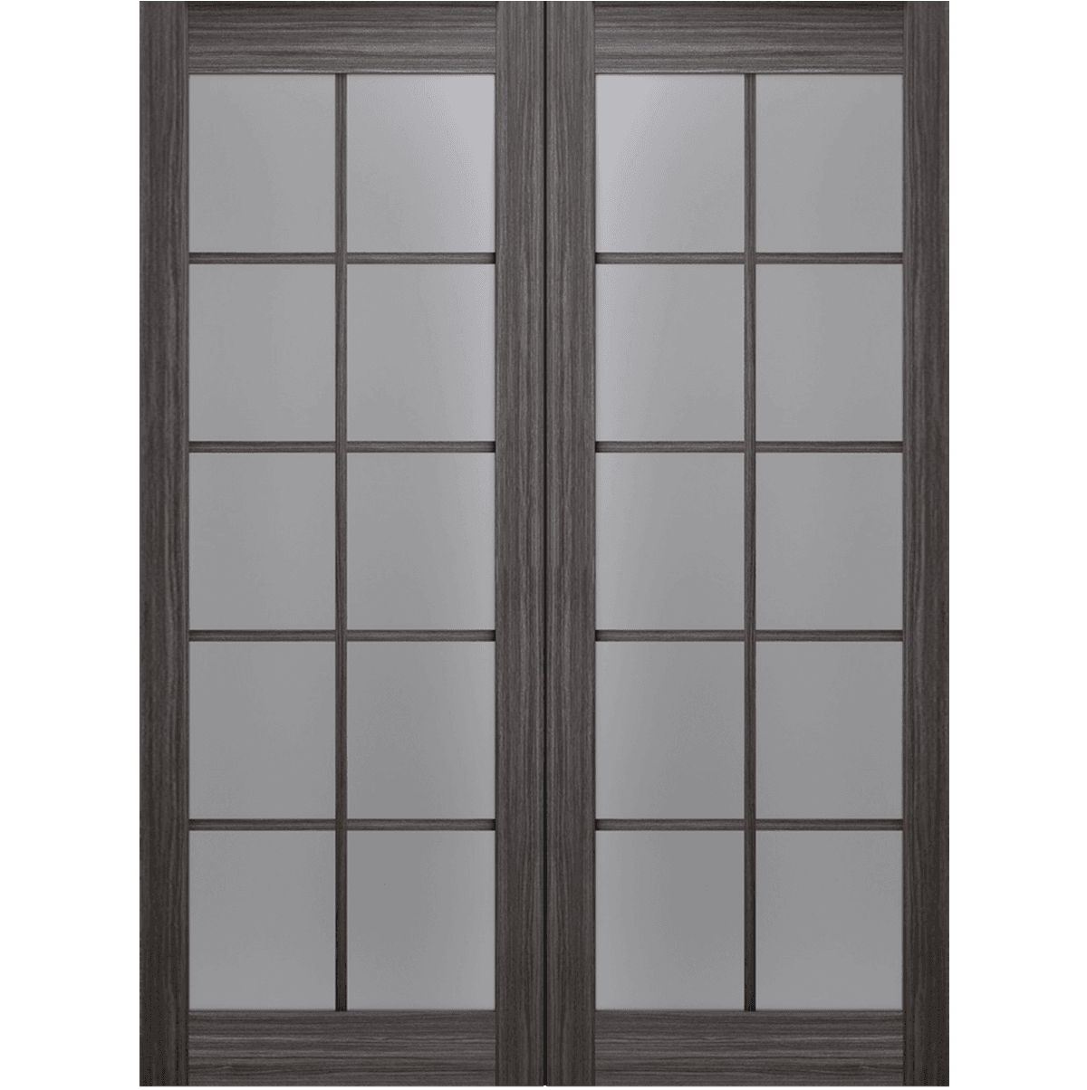 PALLADIO 10 LITE VETRO GRAY OAK DOUBLE POCKET BELLDINNI MODERN INTERIOR DOOR - 2