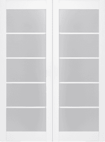 PALLADIO 5 LITE VETRO BIANCO NOBLE BYPASS BELLDINNI MODERN INTERIOR DOOR - 2