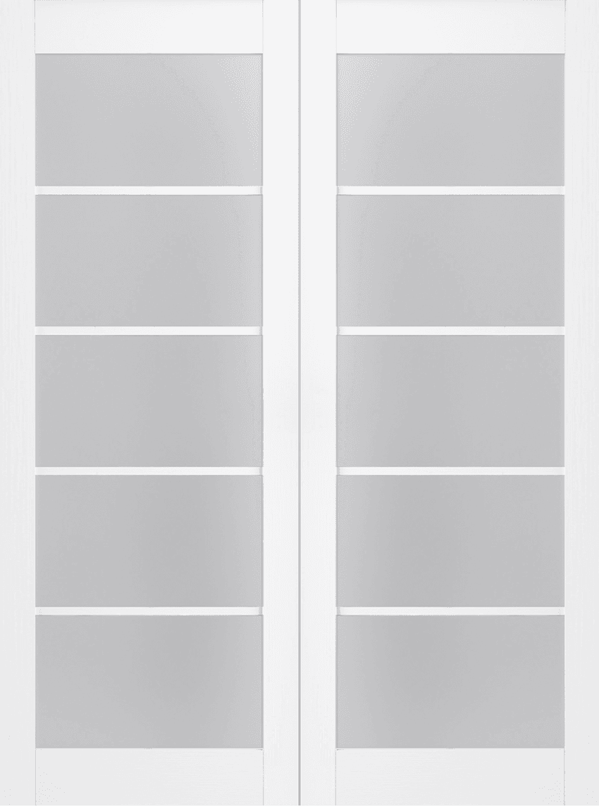 PALLADIO 5 LITE VETRO BIANCO NOBLE BYPASS BELLDINNI MODERN INTERIOR DOOR - 2