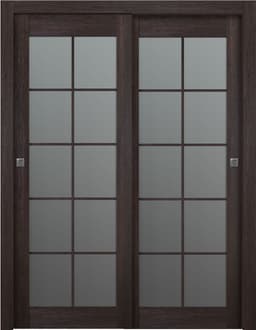 AVON 10 LITE VETRO VERALINGA OAK BYPASS BELLDINNI MODERN INTERIOR DOOR - 1