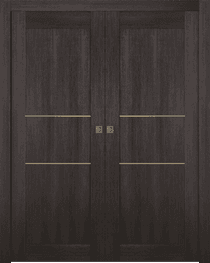 AVON 07 2H GOLD VERALINGA OAK DOUBLE POCKET BELLDINNI MODERN INTERIOR DOOR - 1