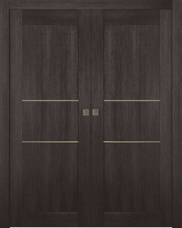 AVON 07 2H GOLD VERALINGA OAK DOUBLE POCKET BELLDINNI MODERN INTERIOR DOOR - 1