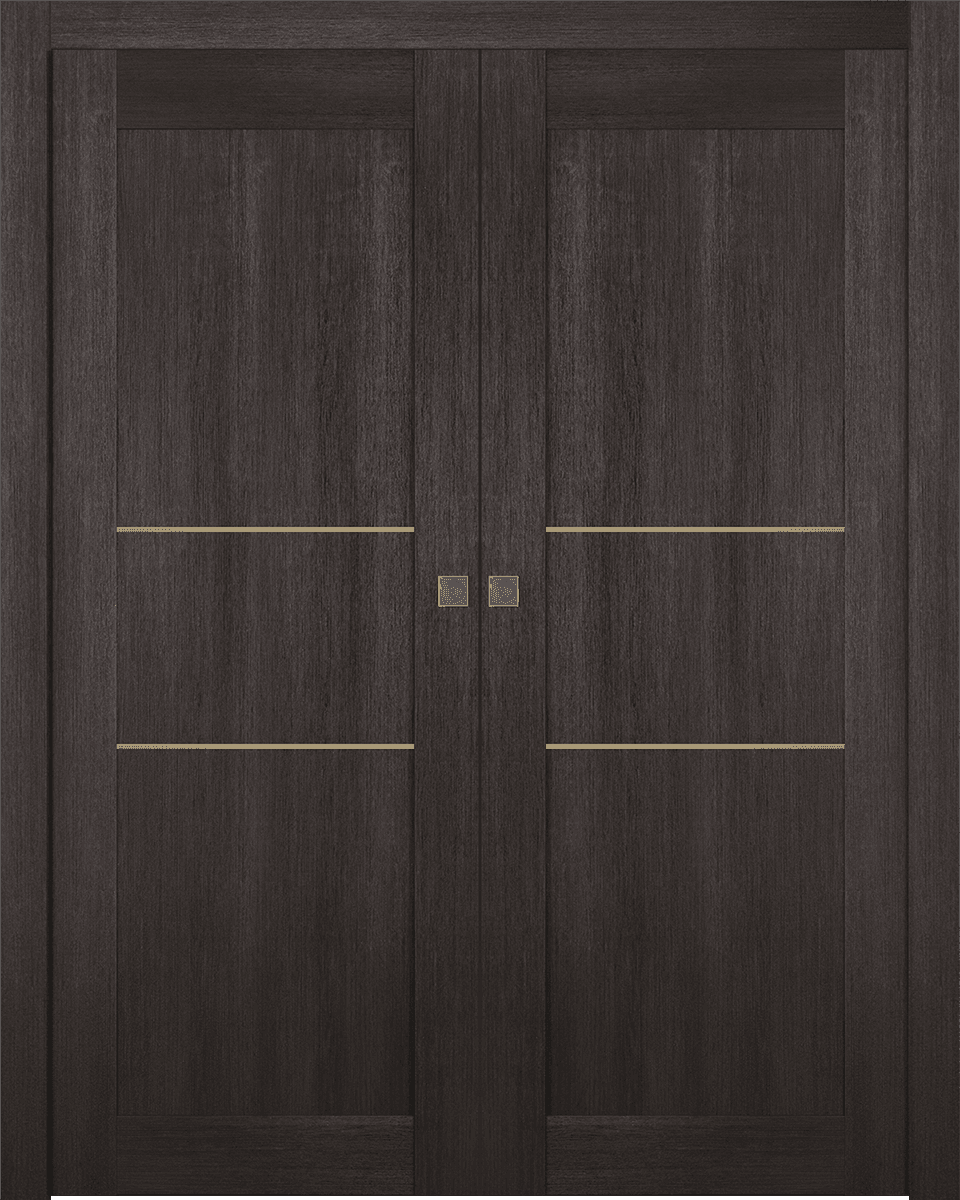 AVON 07 2H GOLD VERALINGA OAK DOUBLE POCKET BELLDINNI MODERN INTERIOR DOOR - 1