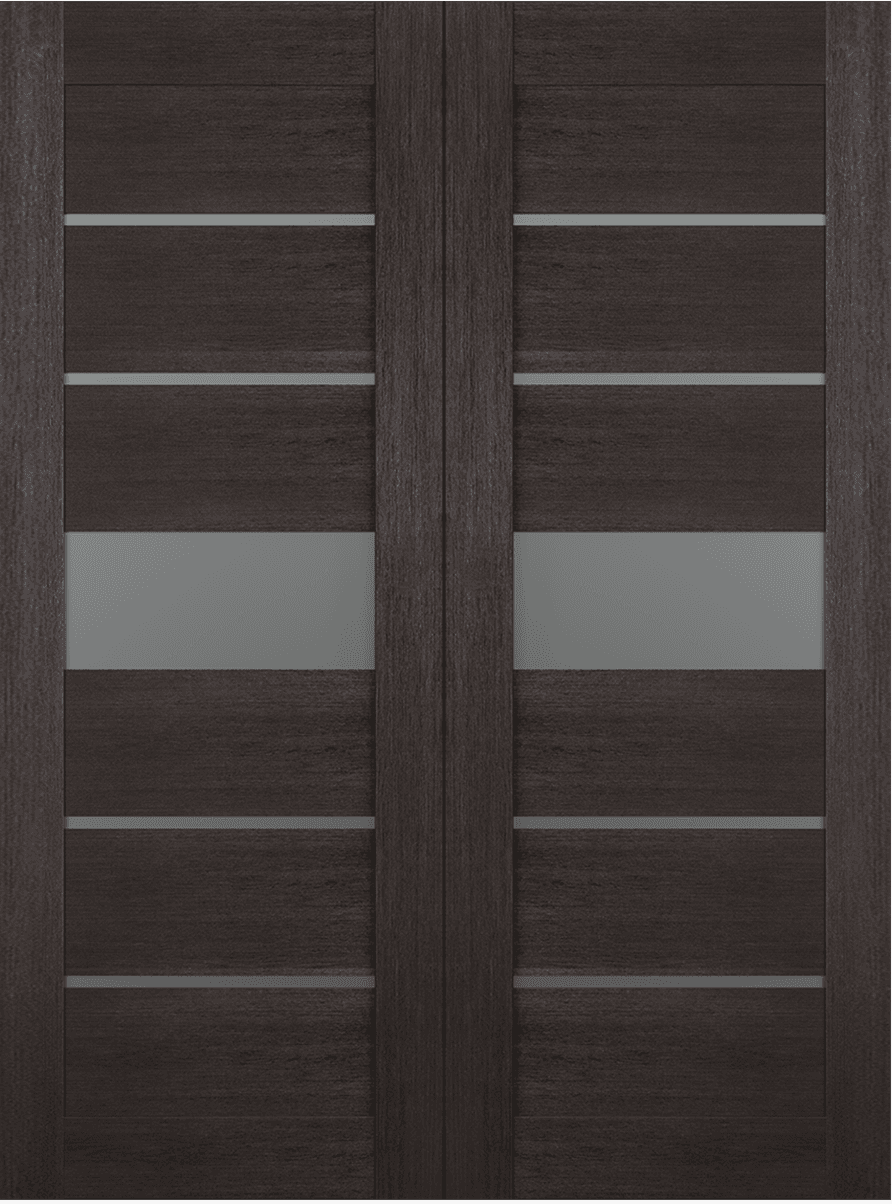 AVON 07-06 VETRO VERALINGA OAK DOUBLE BARN BELLDINNI MODERN INTERIOR DOOR - 2