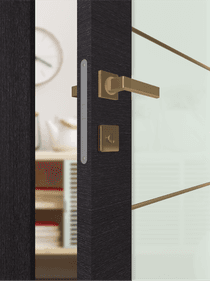 AVANTI 202 4H GOLD STRIPS VETRO BLACK APRICOT SWING DOORS BELLDINNI MODERN INTERIOR DOOR - 3