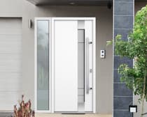 Single Modern Steel Exterior Door Deux 1713 White - 8